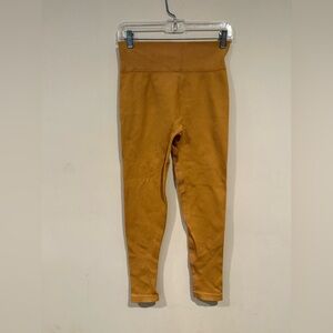 Women's Yellow-Orange High-Waisted Leggings